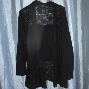 Renuar XL Black Textured Cardigan , classy cardigan to dress up any outfit